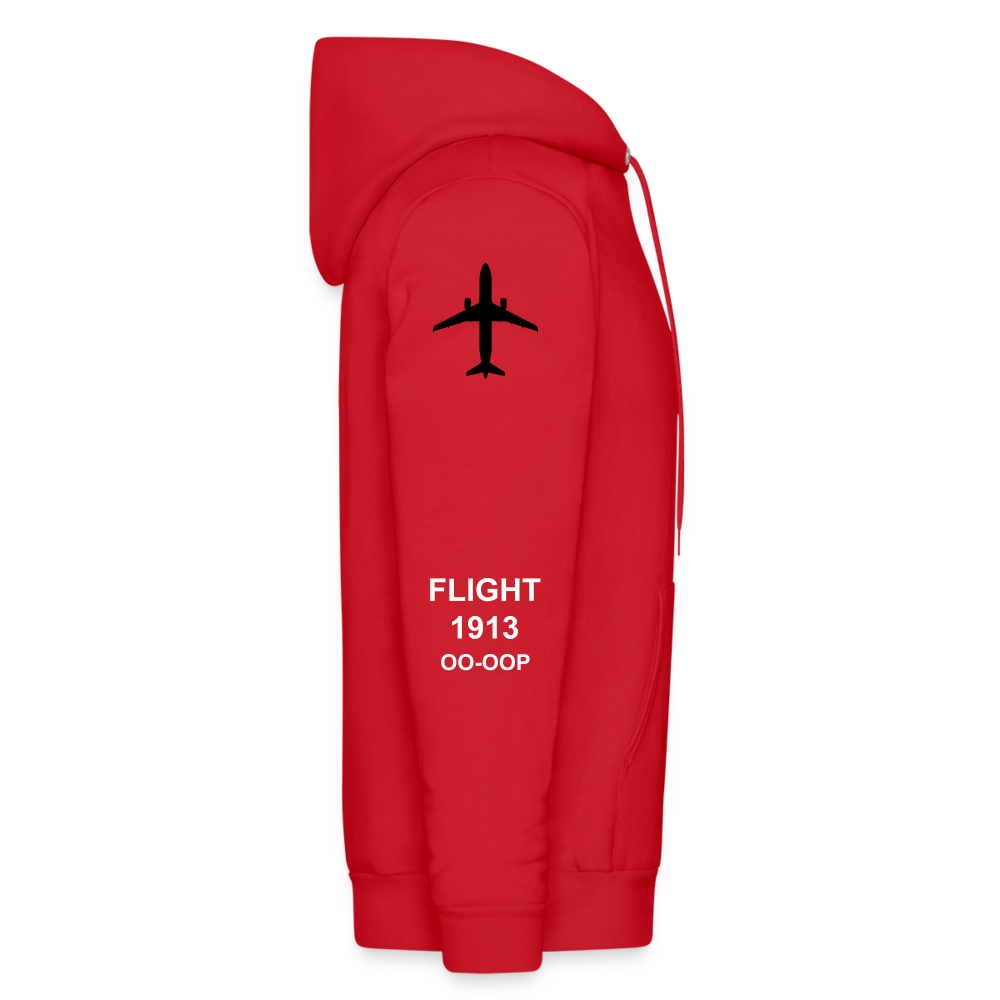 Delta Airport Hoodie printed in Vinyl - red