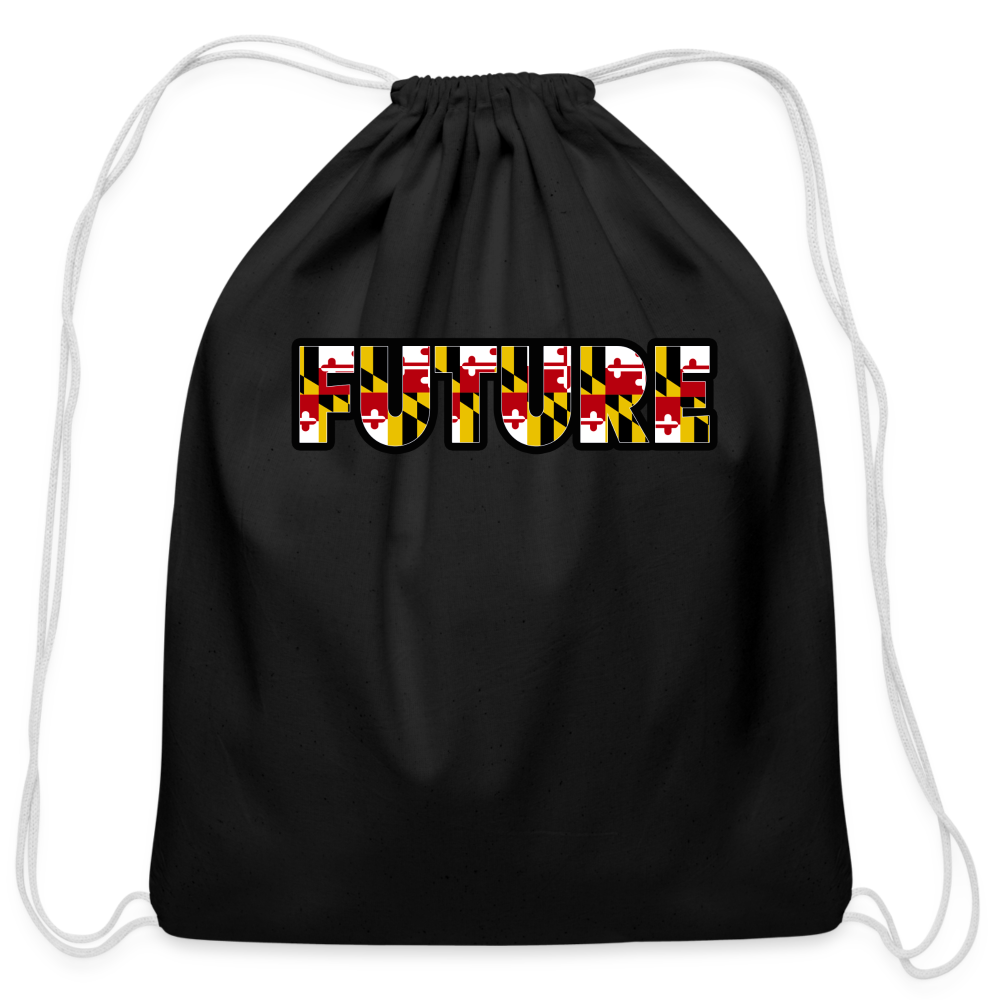 Future Cotton Drawstring Bag - black