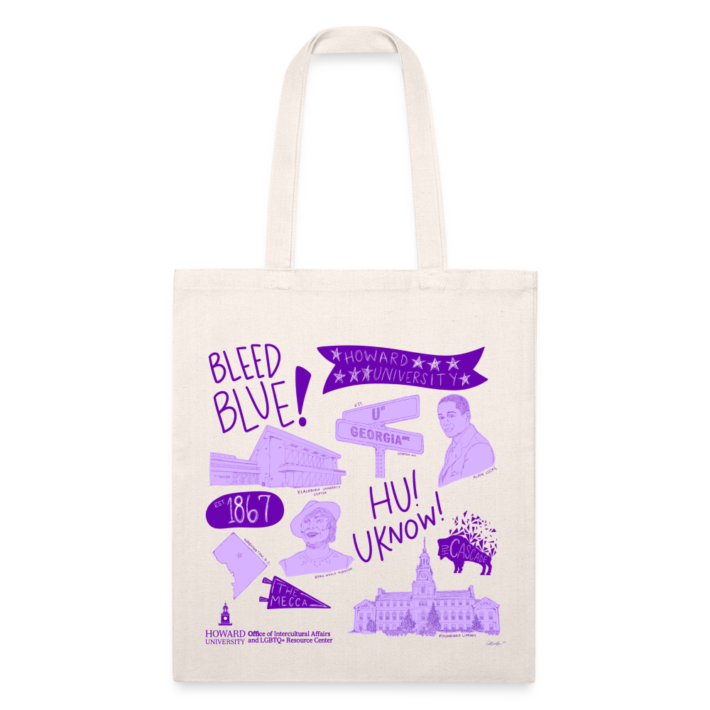 Bleed Blue Recycled Tote Bag - natural
