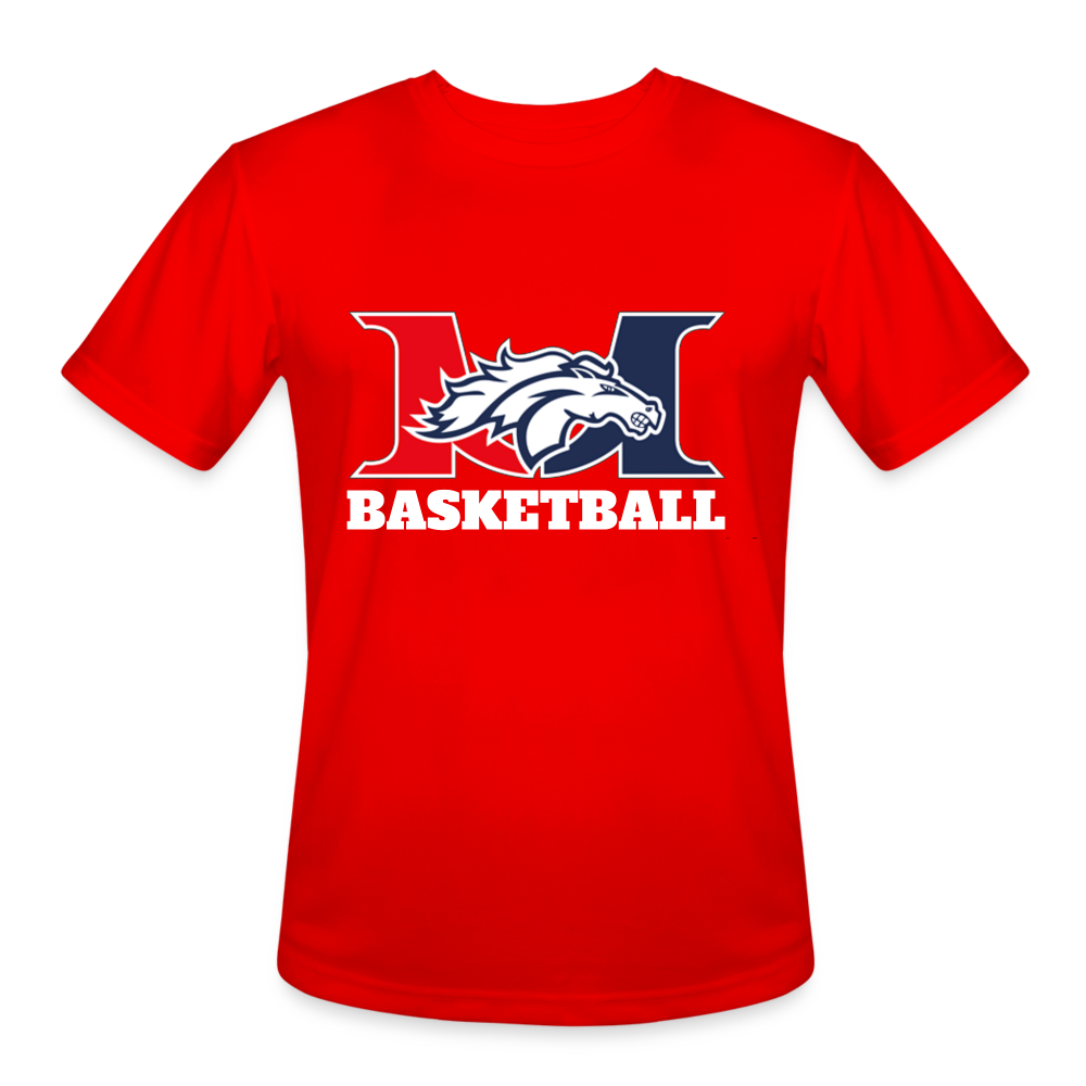 Marlboro Basketball Men’s Moisture Wicking Performance T ShirtDTF - red