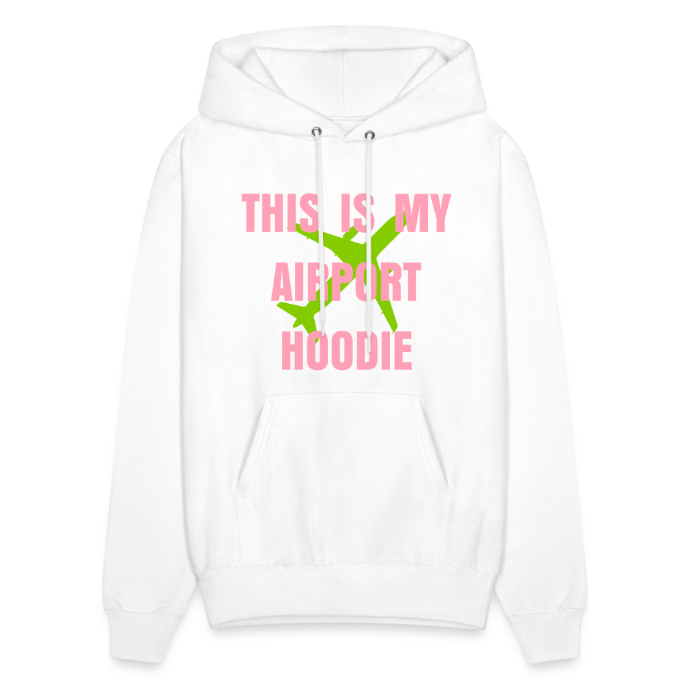AKA White Airport Hoodie printed in Vinyl - white