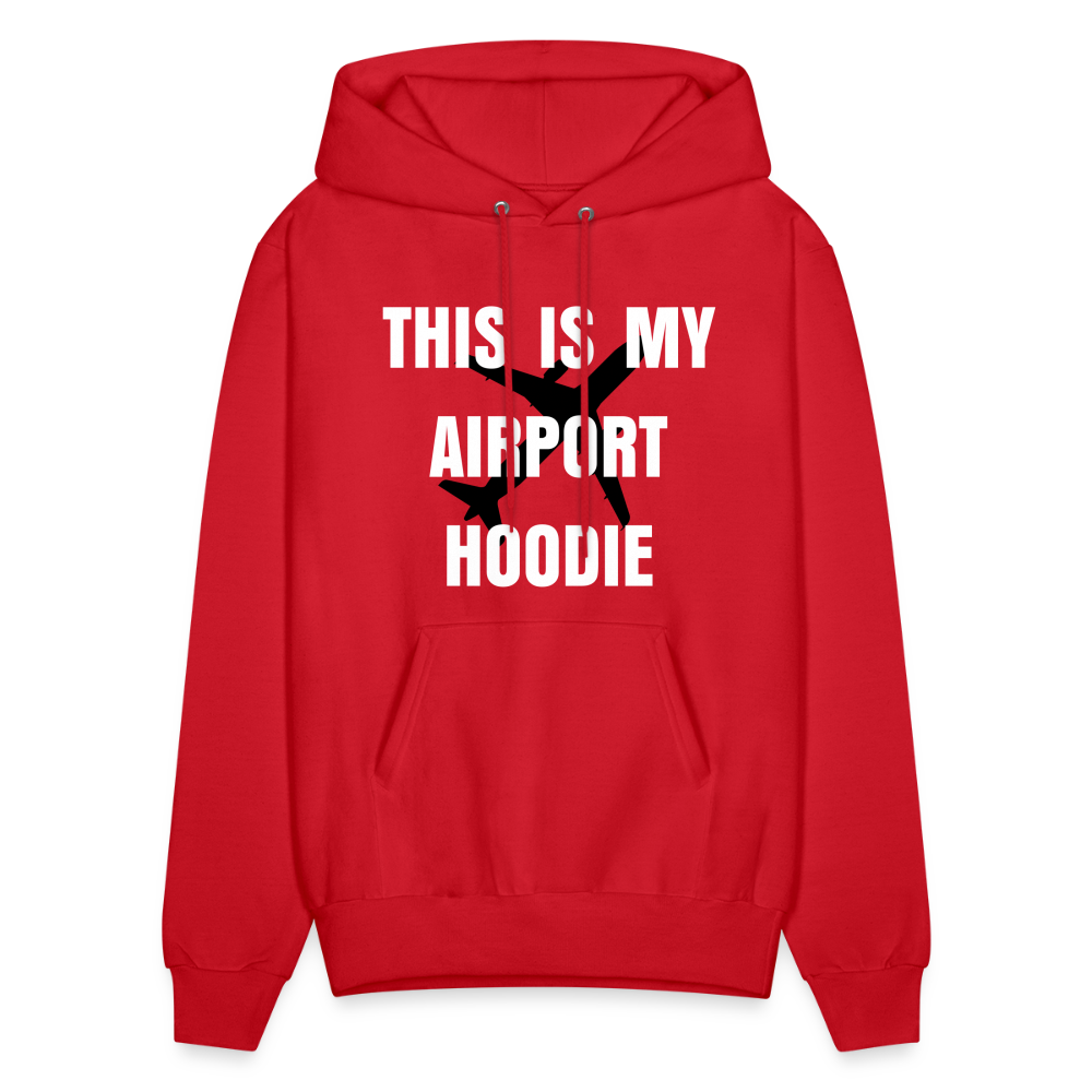 Delta Airport Hoodie printed in Vinyl - red
