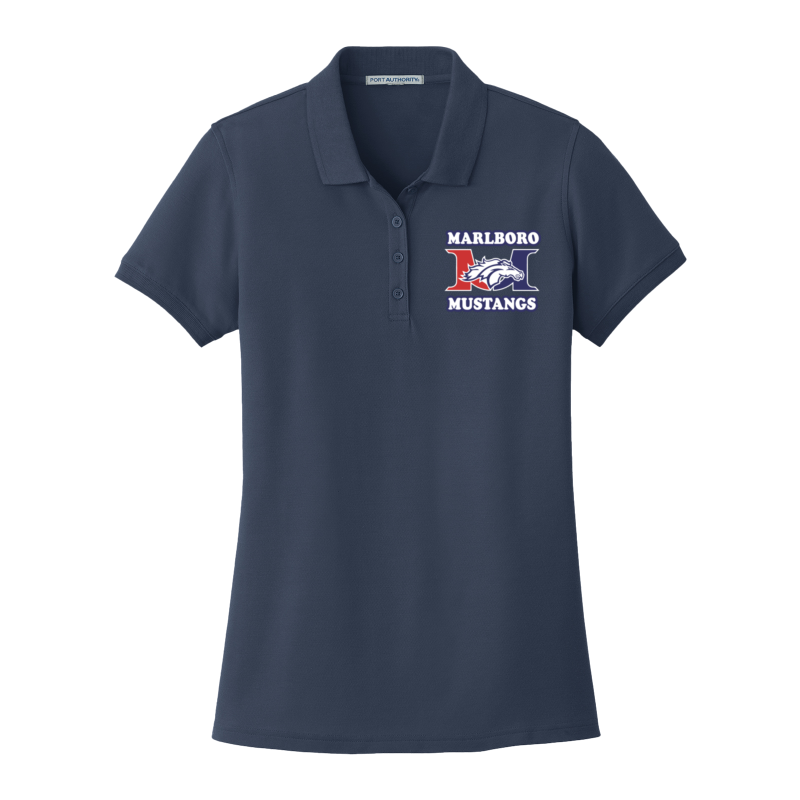 MARLBORO MUSTANGS EMBROIDERED Ladies Core Classic Pique Polo COACHES