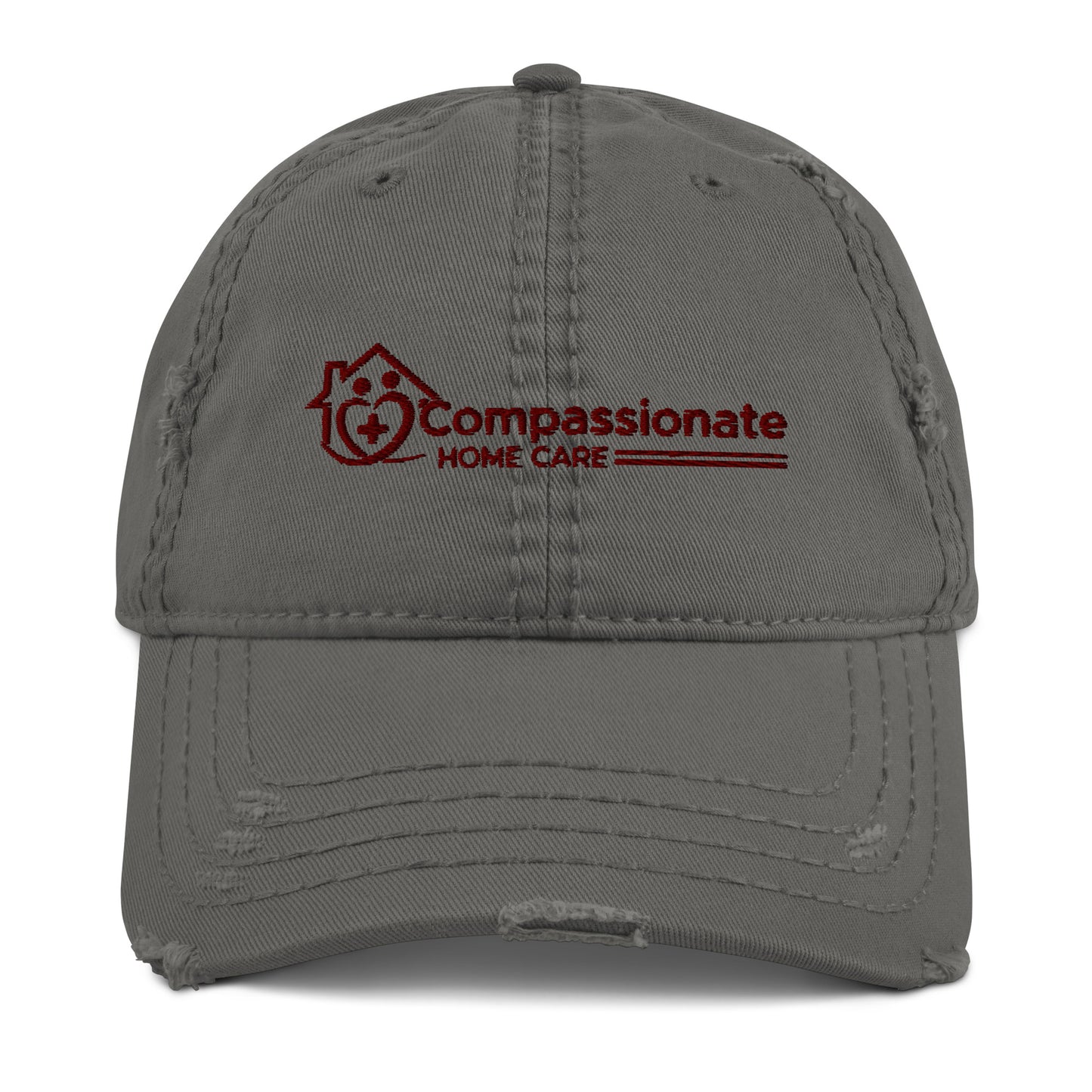 Compassionate Home Care Embroidered Distressed Dad Hat