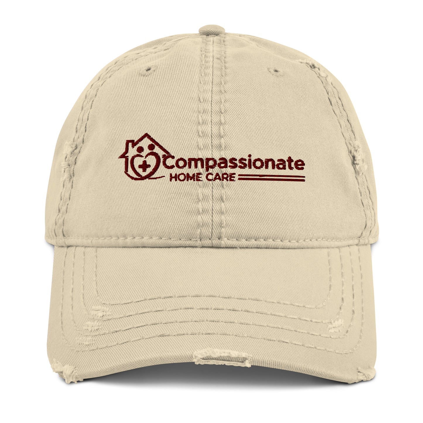 Compassionate Home Care Embroidered Distressed Dad Hat