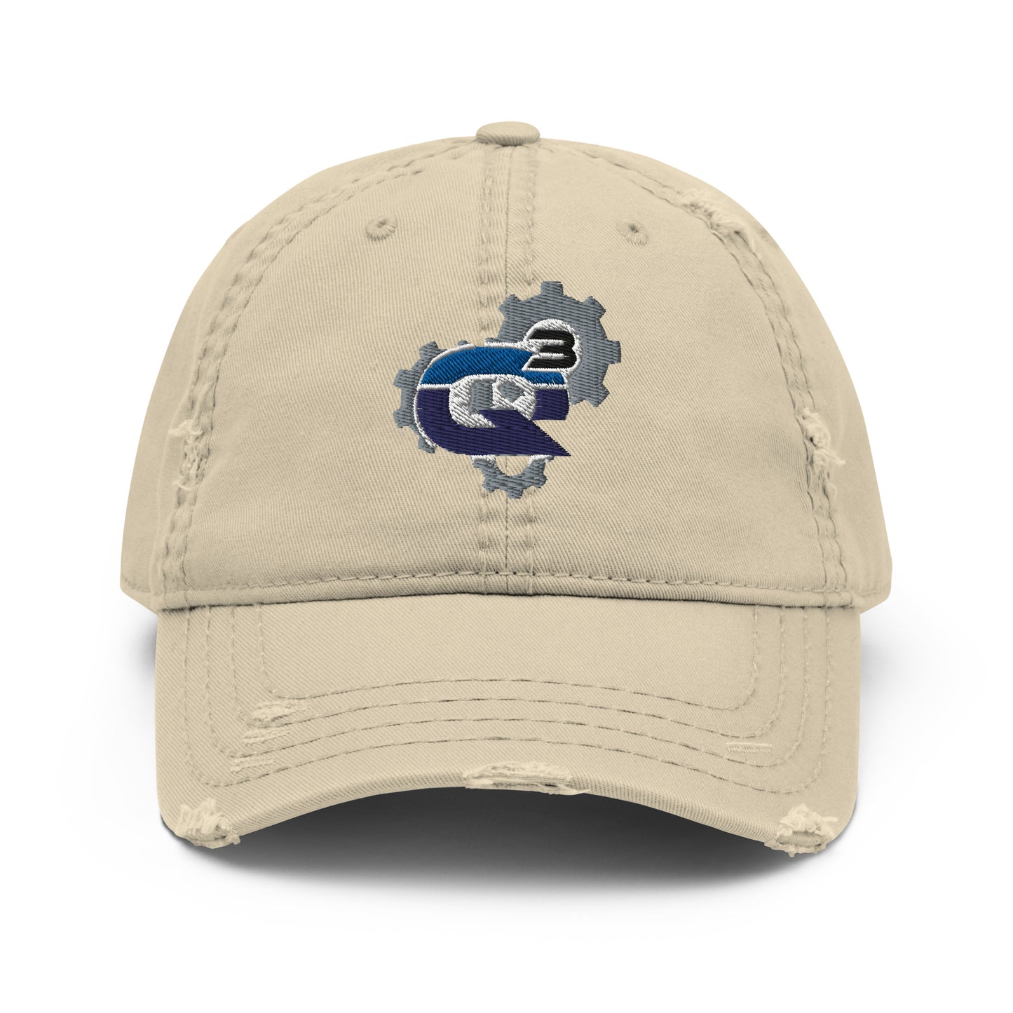 Q3 Car and Truck Repair Embroidered Distressed Dad Hat