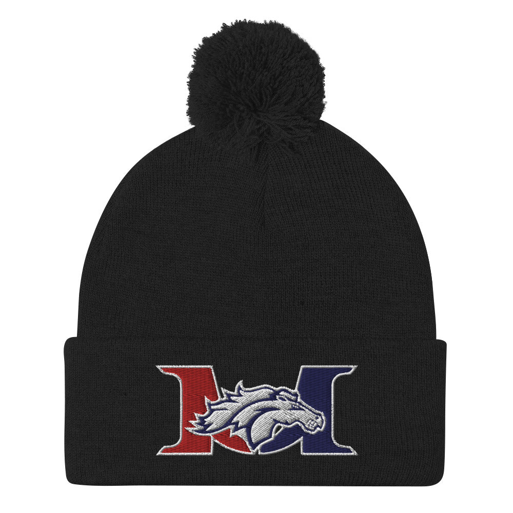 Marlboro Embroidered Pom-Pom Beanie