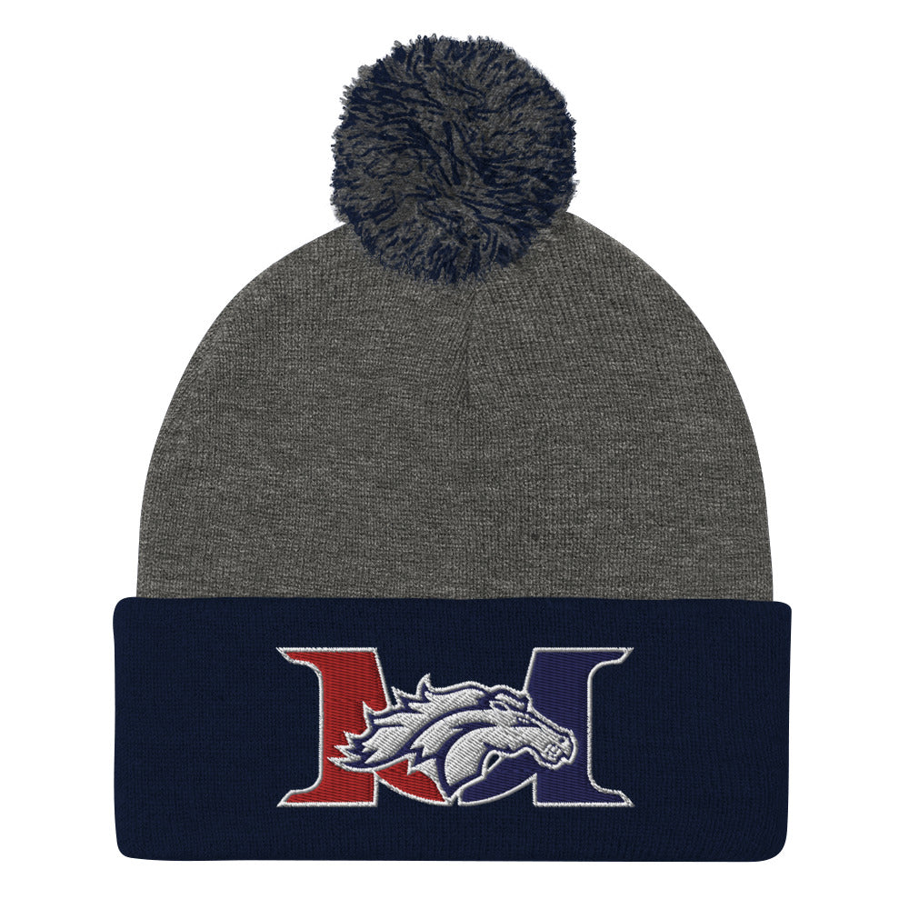 Marlboro Embroidered Pom-Pom Beanie