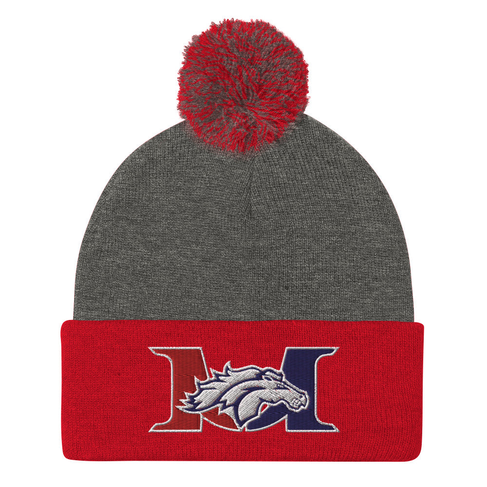 Marlboro Embroidered Pom-Pom Beanie