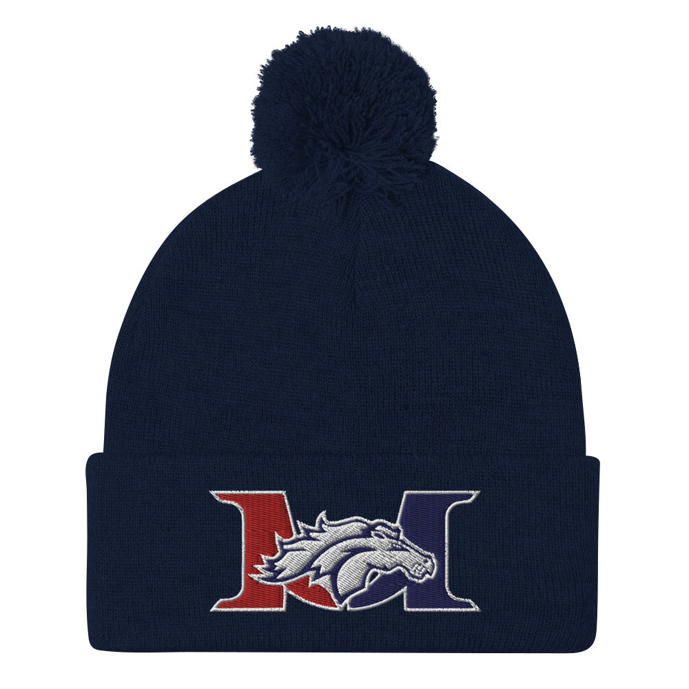 Marlboro Embroidered Pom-Pom Beanie