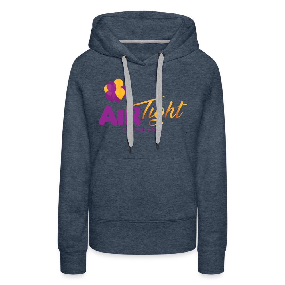 Air Tight Design DTF Women’s Premium Hoodie - heather denim