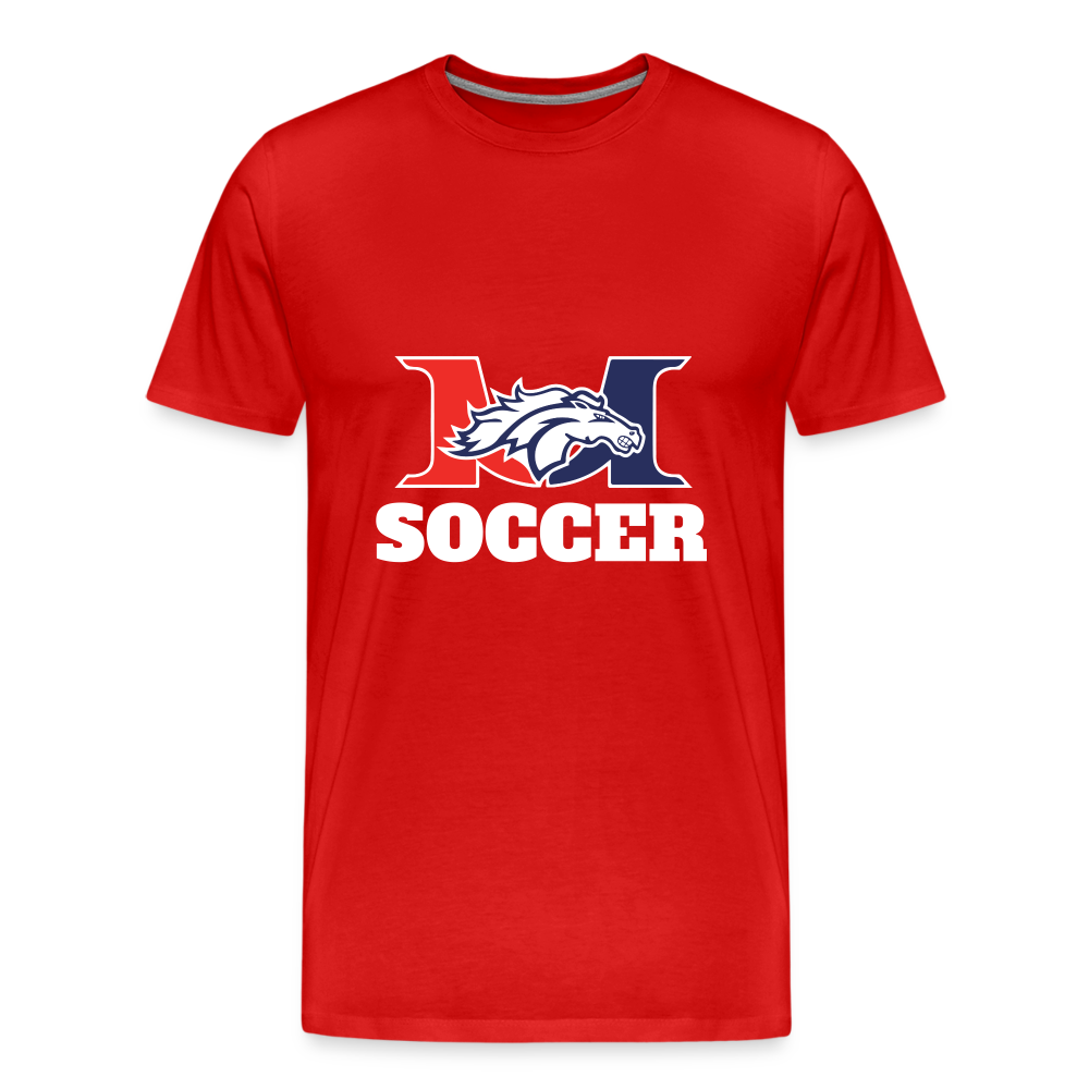 Mustang Soccer Men’s Premium DTF Organic T-Shirt - red