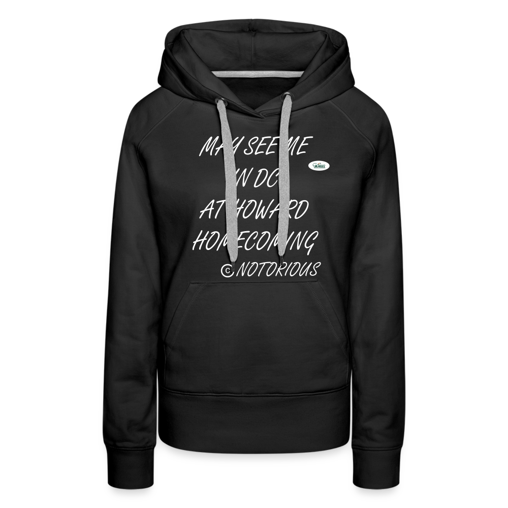 Notorious Big HOWARD UNIV Woman's Premium Hoodie DTF by Teammate Apparel - black