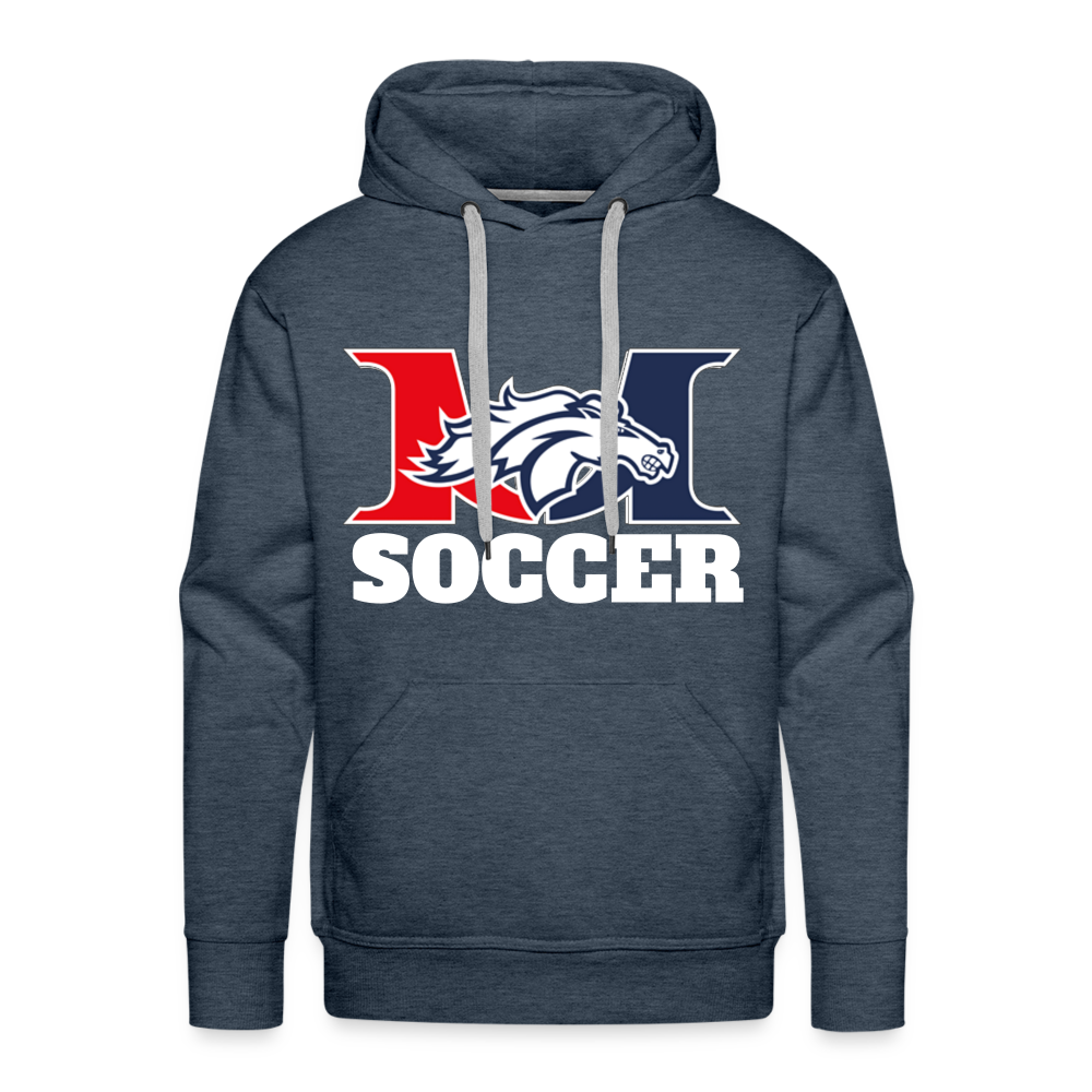 Men's Marlboro Soccer Adult Premium Hoodie DTF - heather denim