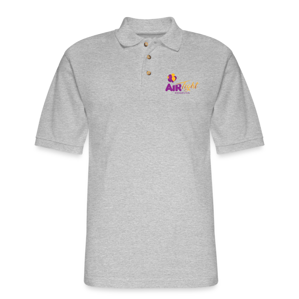 Air Tight Men's Pique Polo Shirt DTF - heather gray