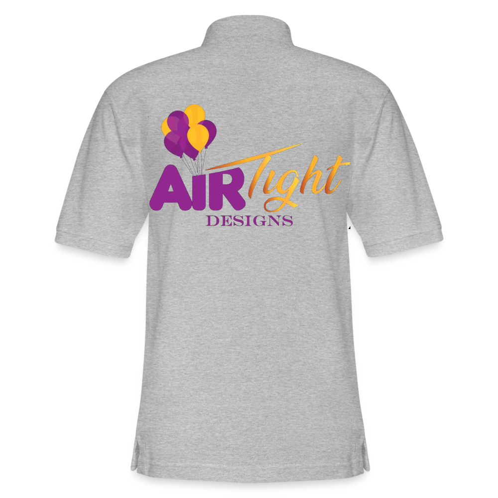 Air Tight Men's Pique Polo Shirt DTF - heather gray