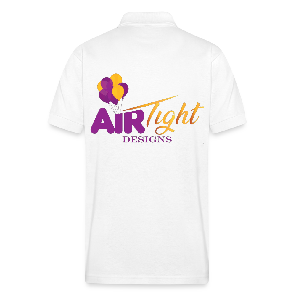 Air Tight unisex Pique Polo Shirt DTF - white