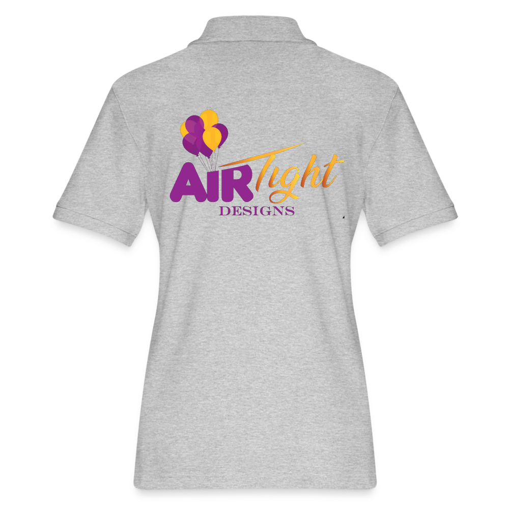 Air Tight Woman's Pique Polo Shirt DTF - heather gray