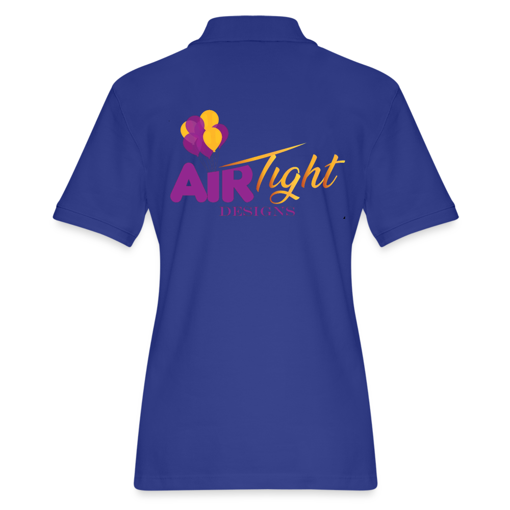 Air Tight Woman's Pique Polo Shirt DTF - royal blue