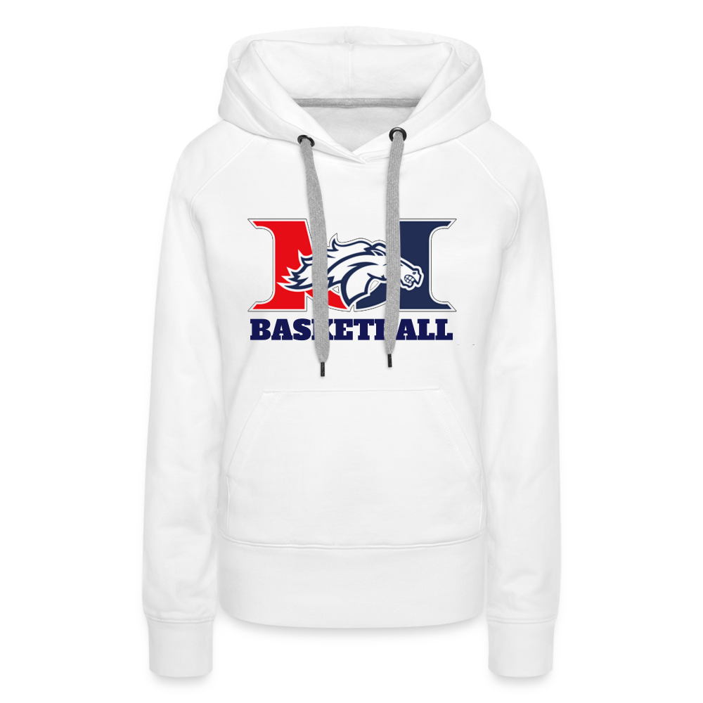 Marlboro Basketball Womens Preimun Hoodie DTF - white