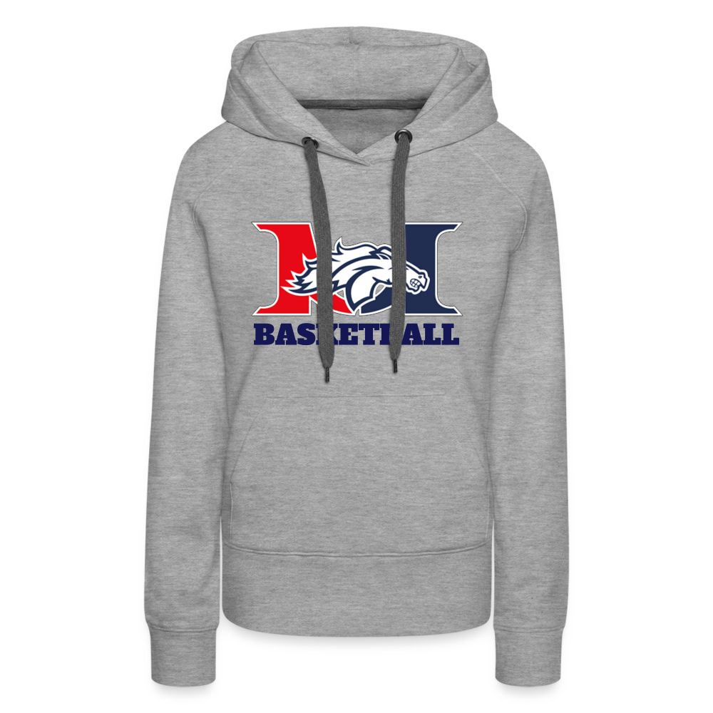 Marlboro Basketball Womens Preimun Hoodie DTF - heather grey