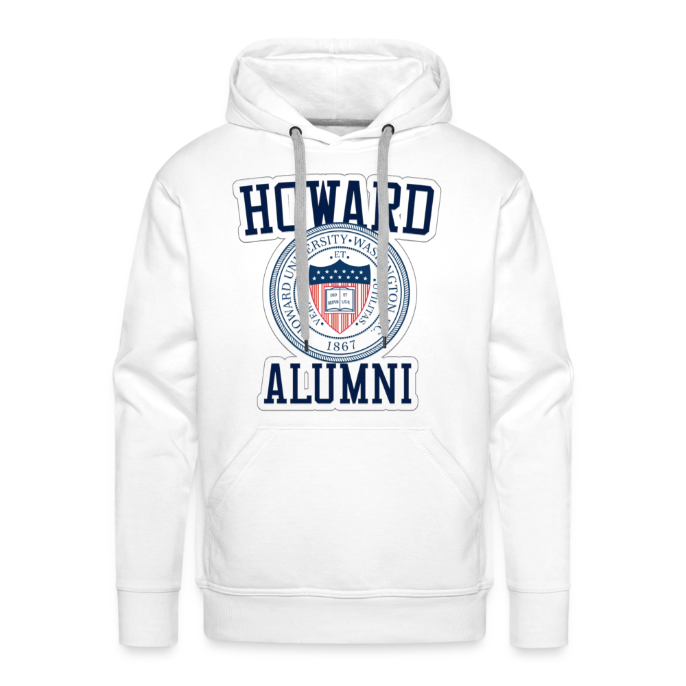 Howard Univ. Alumni Premium Men's Hoodie DTF - white