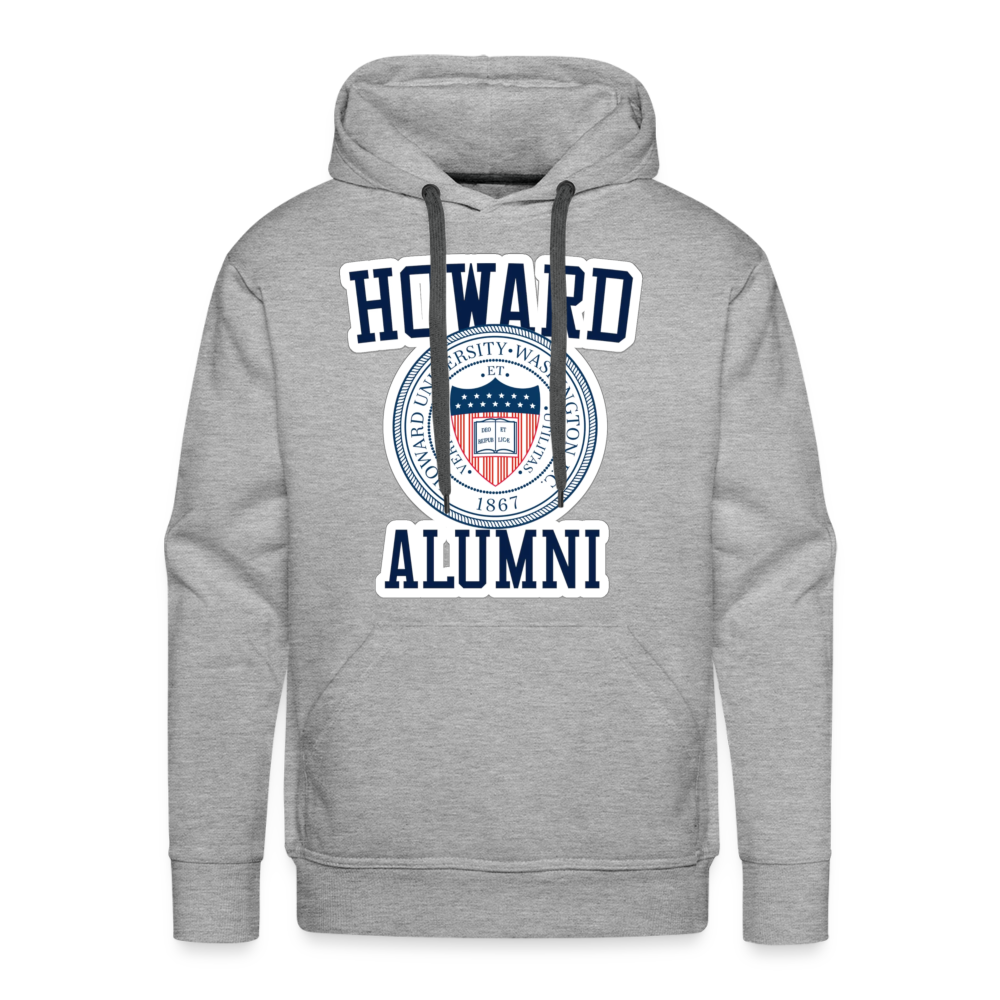 Howard Univ. Alumni Premium Men's Hoodie DTF - heather grey