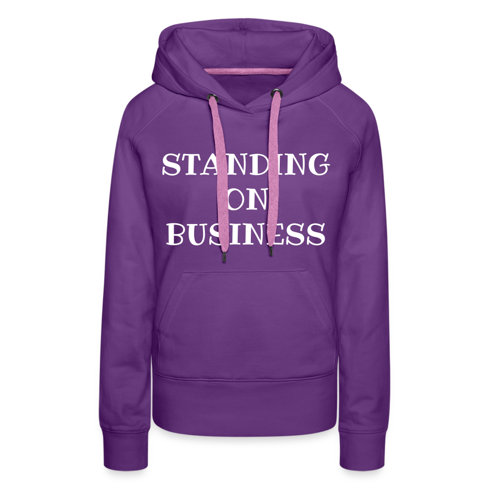 STANDING ON BUSINESS Women's Premium Hoodie 4 DTF - purple