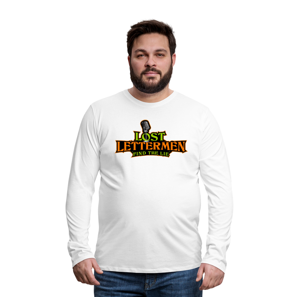 Lost Letterman DTF Men's Premium LS T-Shirt 2 - white