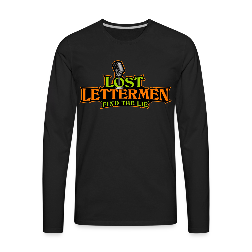 Lost Letterman DTF Men's Premium LS T-Shirt 2 - black