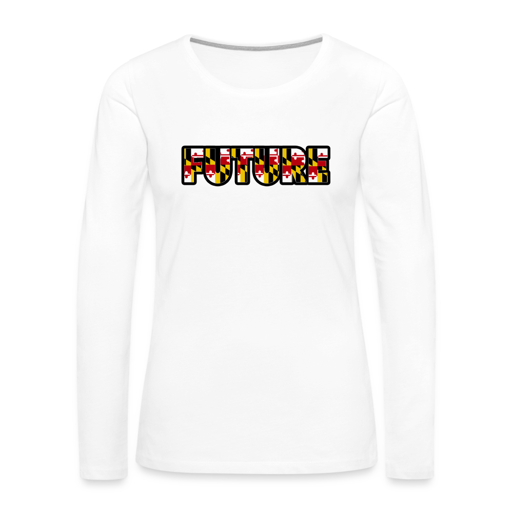 FUTURE Women's Premium Long Sleeve T Shirt DTF - white