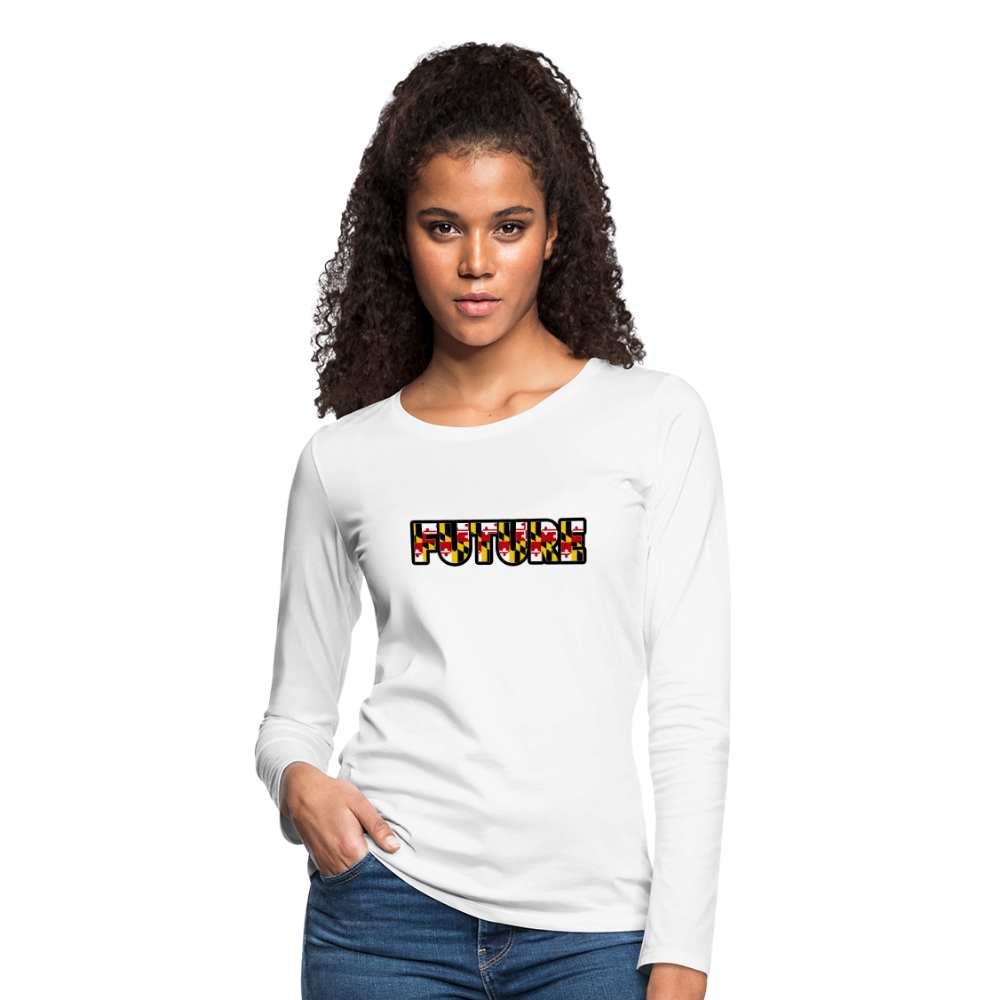 FUTURE Women's Premium Long Sleeve T Shirt DTF - white