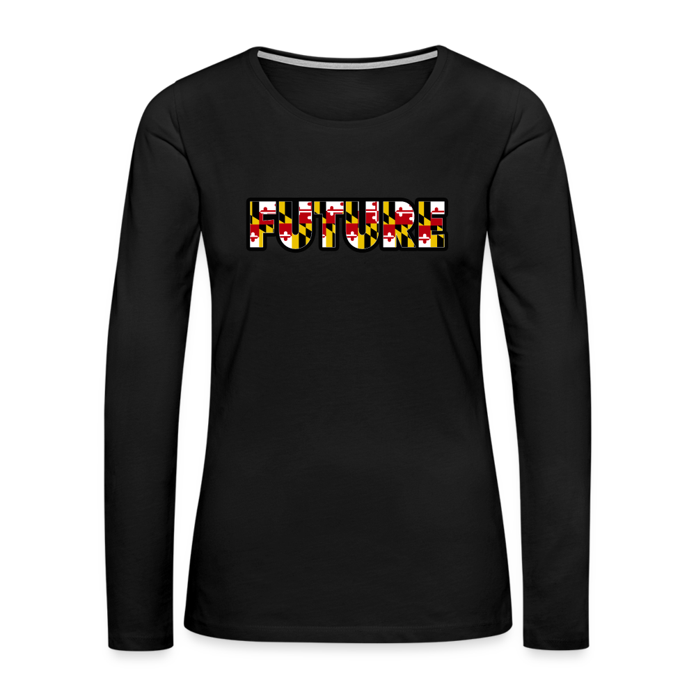 FUTURE Women's Premium Long Sleeve T Shirt DTF - black