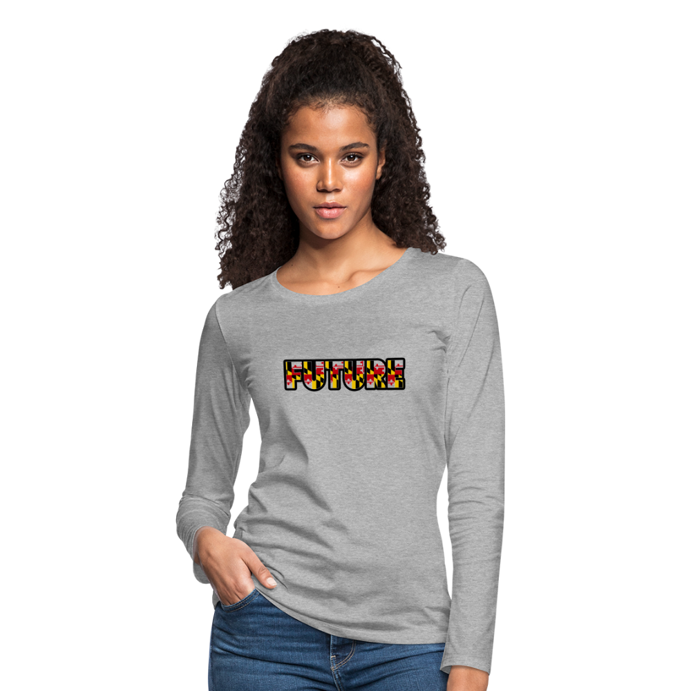 FUTURE Women's Premium Long Sleeve T Shirt DTF - heather gray
