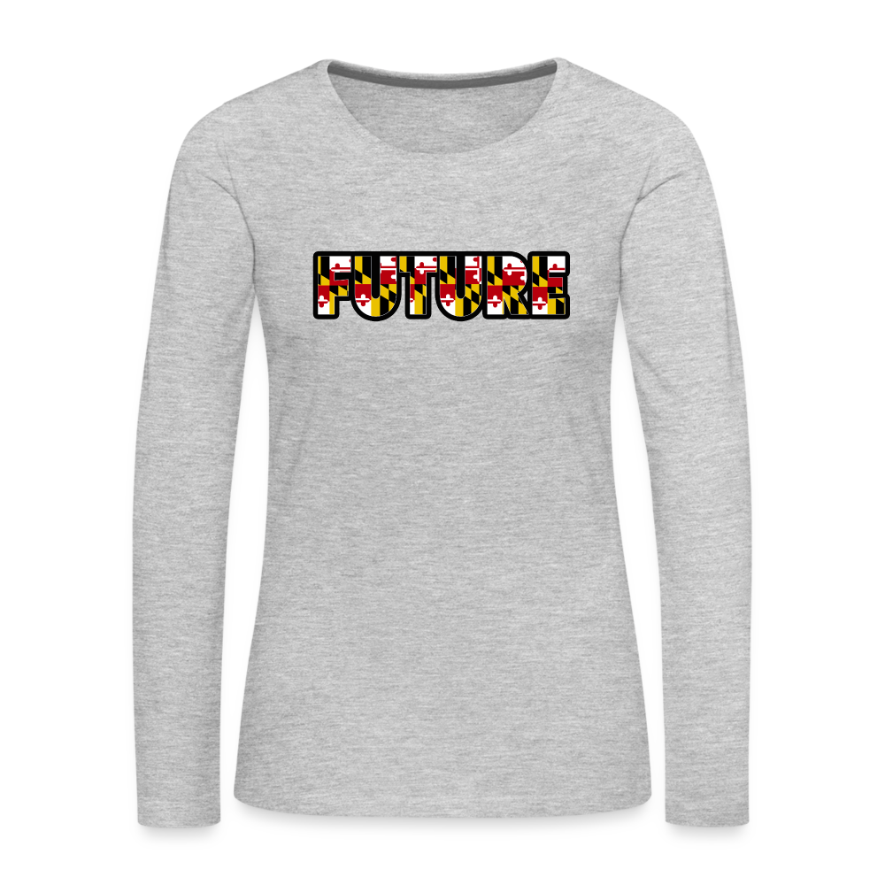FUTURE Women's Premium Long Sleeve T Shirt DTF - heather gray