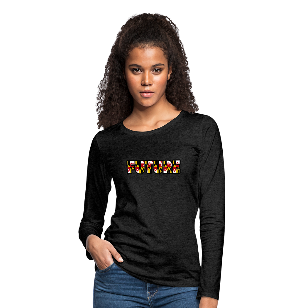 FUTURE Women's Premium Long Sleeve T Shirt DTF - charcoal grey