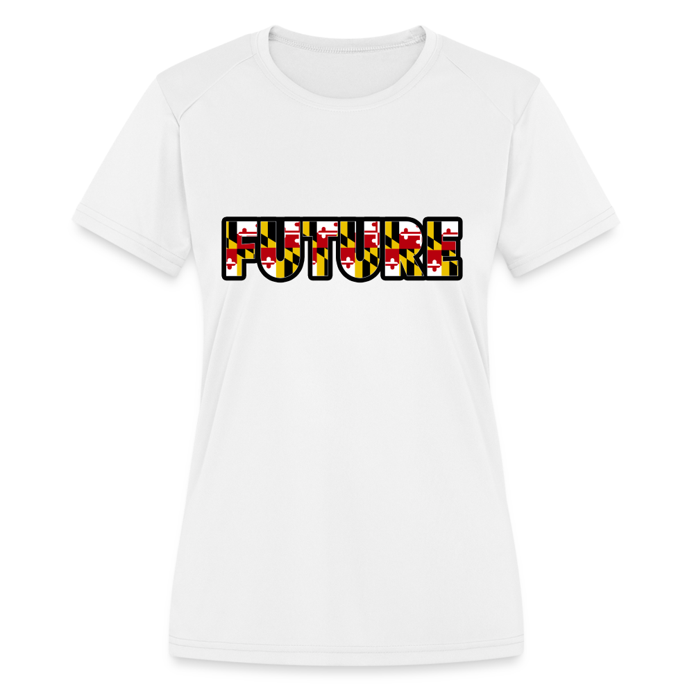 FUTURE Women's Moisture Wicking Performance T Shirt DTF - white