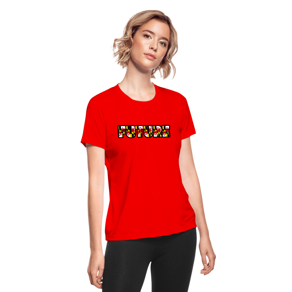 FUTURE Women's Moisture Wicking Performance T Shirt DTF - red