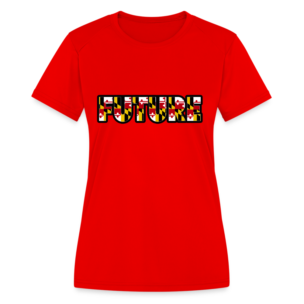 FUTURE Women's Moisture Wicking Performance T Shirt DTF - red