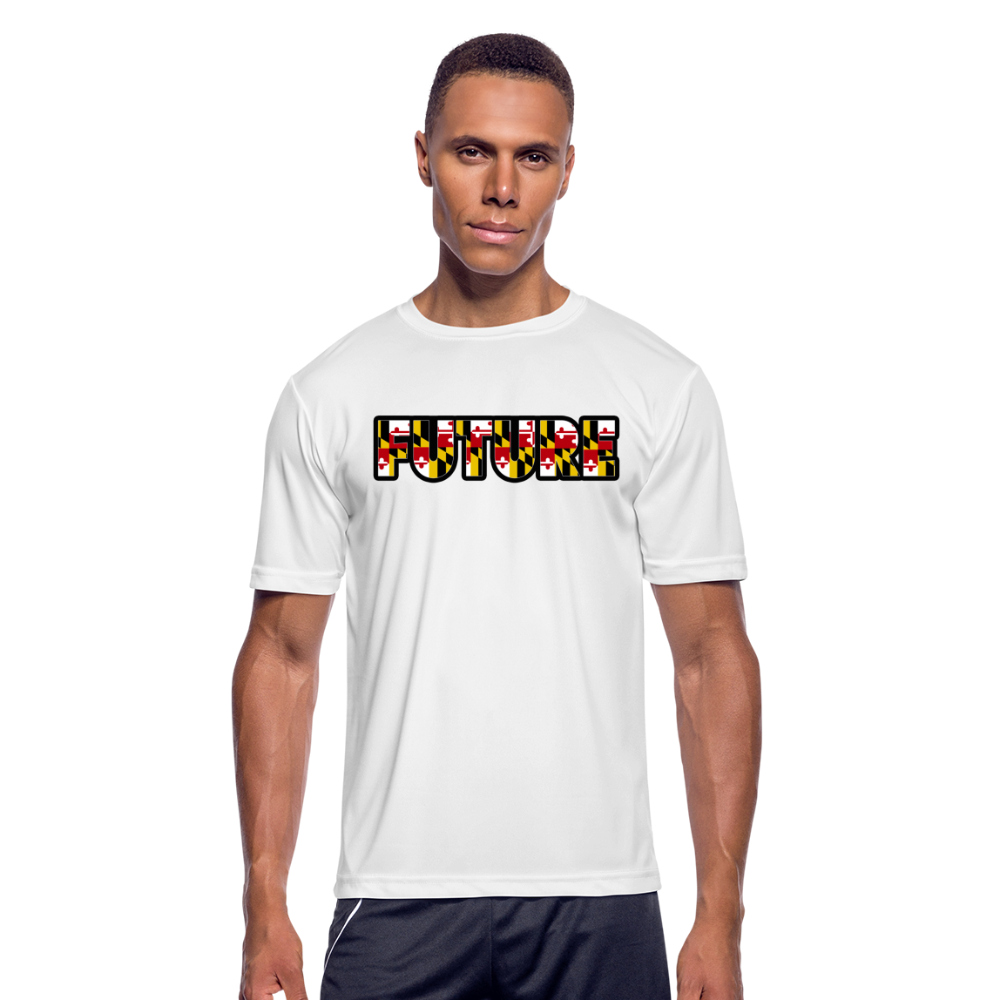FUTURE Men’s Moisture Wicking Performance T Shirt DTF - white