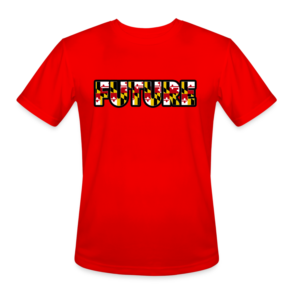 FUTURE Men’s Moisture Wicking Performance T Shirt DTF - red