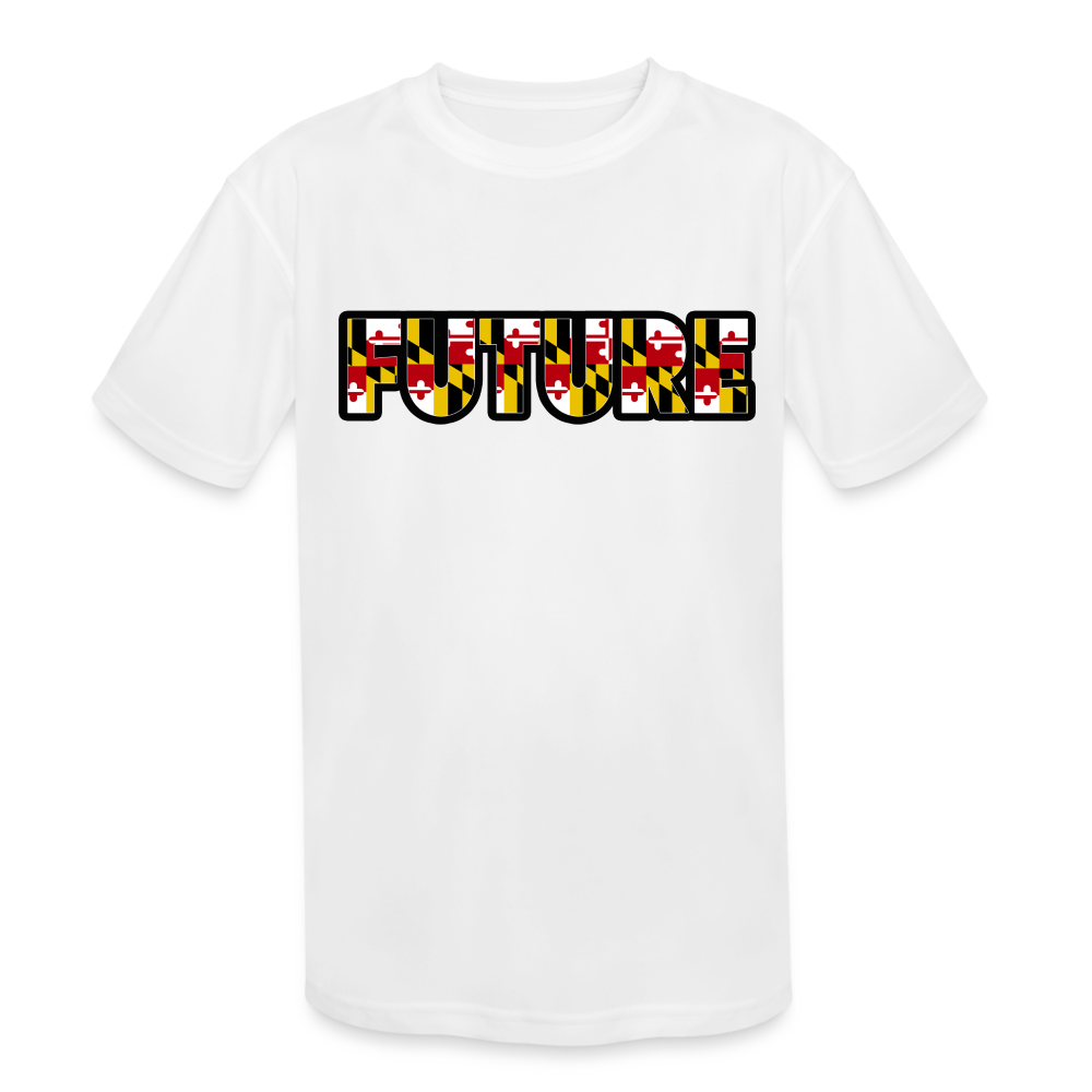 FUTURE Kids' Moisture Wicking Performance T-Shirt DTF - white