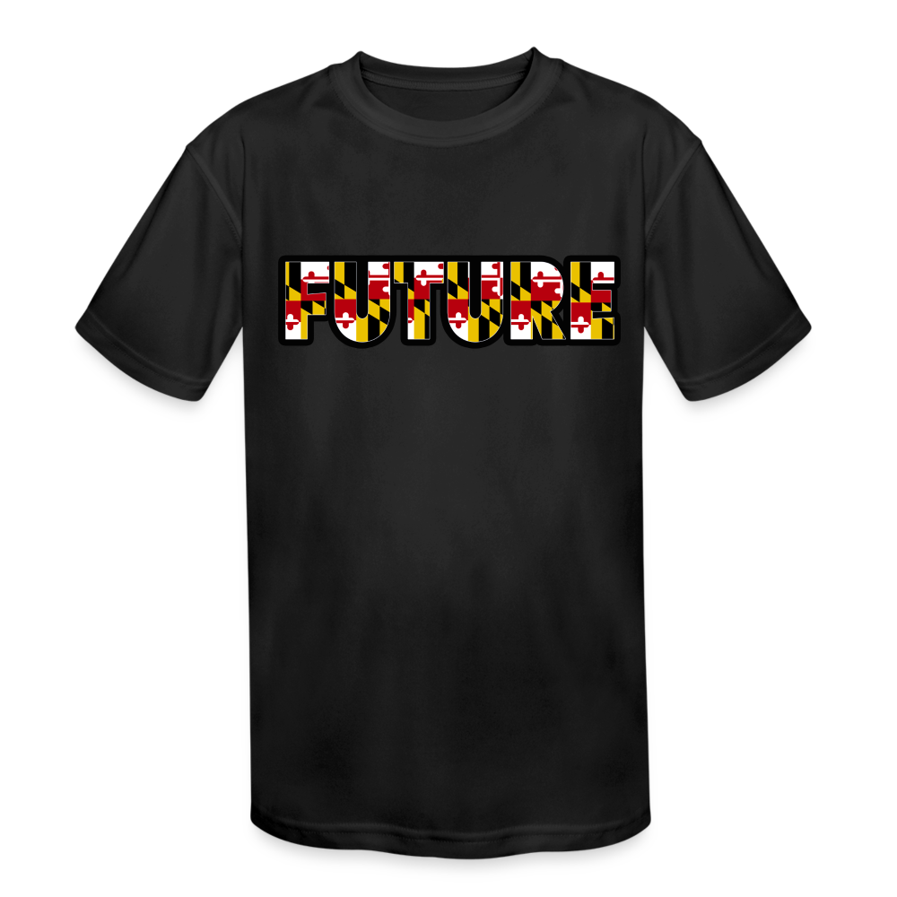 FUTURE Kids' Moisture Wicking Performance T-Shirt DTF - black