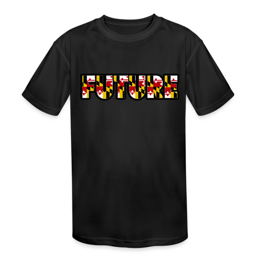 FUTURE Kids' Moisture Wicking Performance T-Shirt  DTF - black