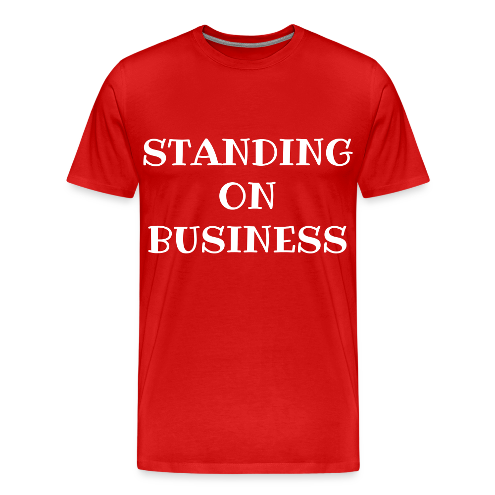 STANDING ON BUSINESS Men's Premium Organic T-Shirt DTF - red