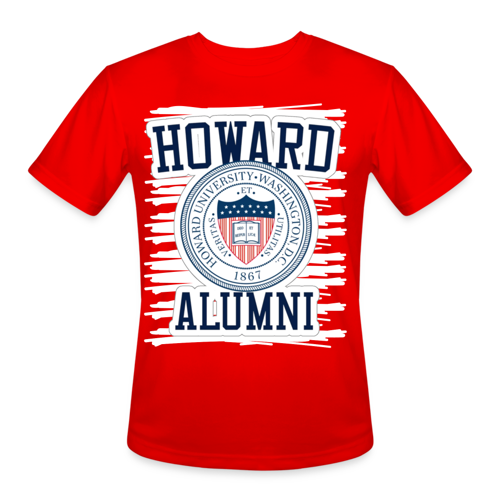 Howard Alumni Men’s Moisture Wicking Performance T Shirt DTF - red
