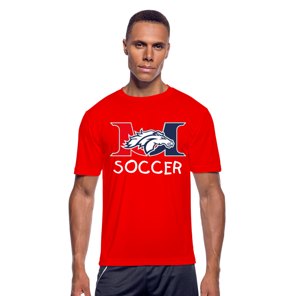 Marlboro Soccer Men’s Moisture Wicking Performance T Shirt - red