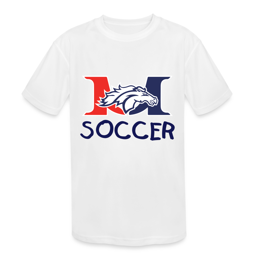 Marlboro Soccer Kids' Moisture Wicking Performance T-Shirt - white