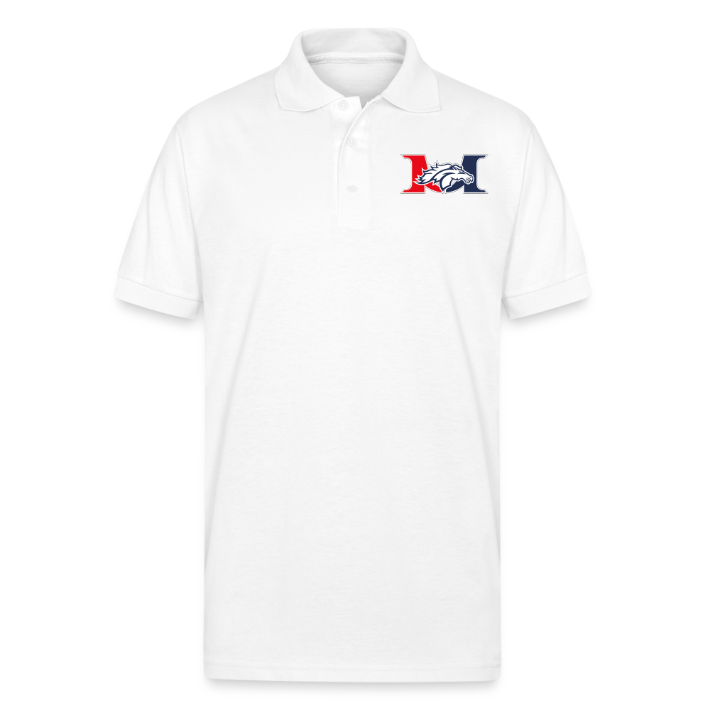 MARLBORO Unisex 50/50 Jersey Polo DTF - white