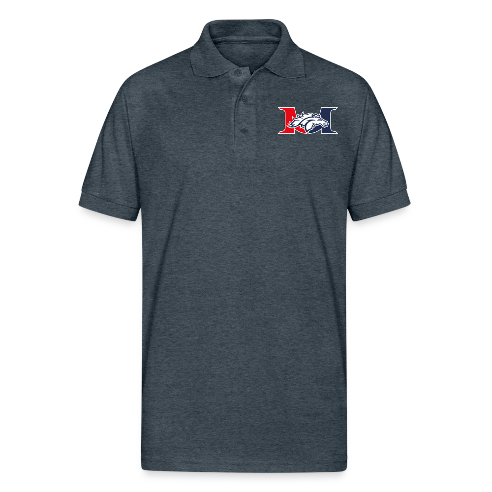 MARLBORO Unisex 50/50 Jersey Polo DTF - deep heather